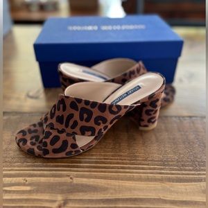 Stuart Weitzman crossover heeled sandals